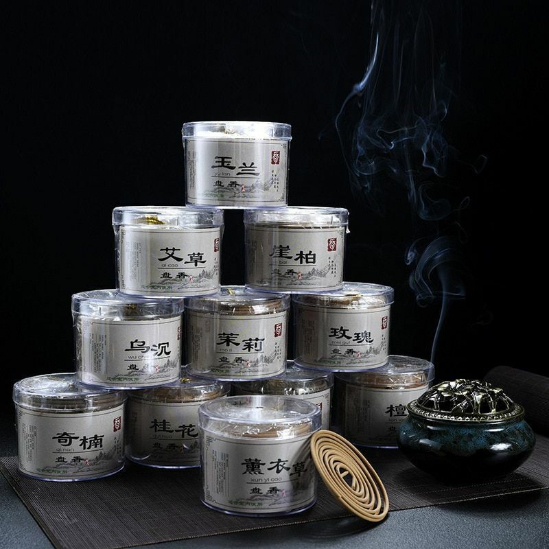 4 Hour Incense Coil Tibetan Sandalwood Wormwood Jasmine Home Aromatic Fragrances