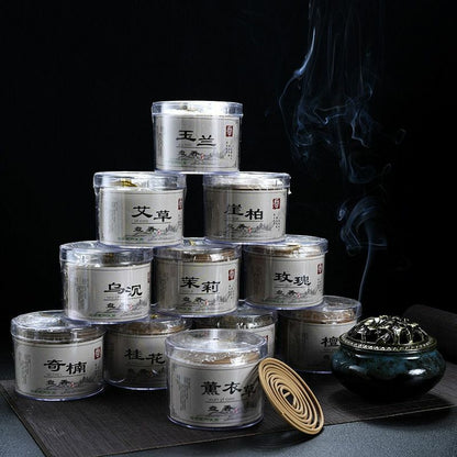 4 Hour Incense Coil Tibetan Sandalwood Wormwood Jasmine Home Aromatic Fragrances