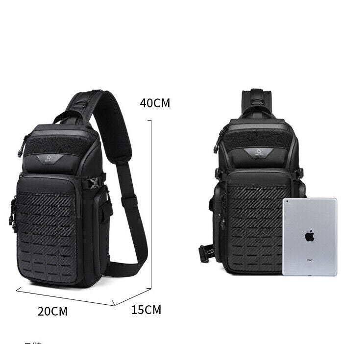 OZUKO Large Capacity Crossbody Bag Outdoor Daypack Waterproof Bag Sling Backpack