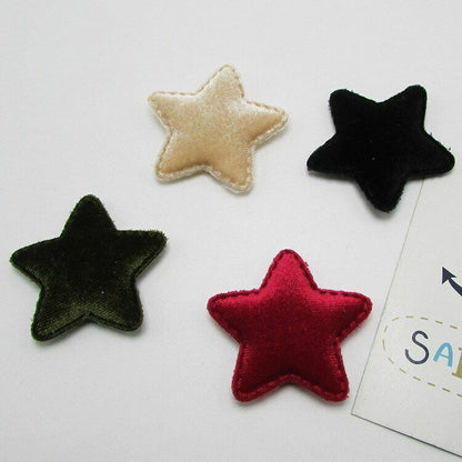 42Pcs/Lot 4.8cm Felt Star Shape Padded Appliques DIY Hairclips Accessories Patch