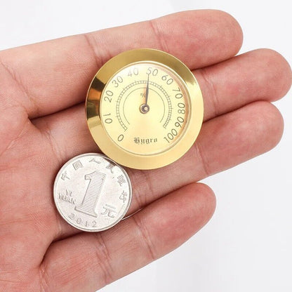 Tobacco Humidor Hygrometer Alloy Smoking Cigars Humidifier Accessories 38x9x28mm