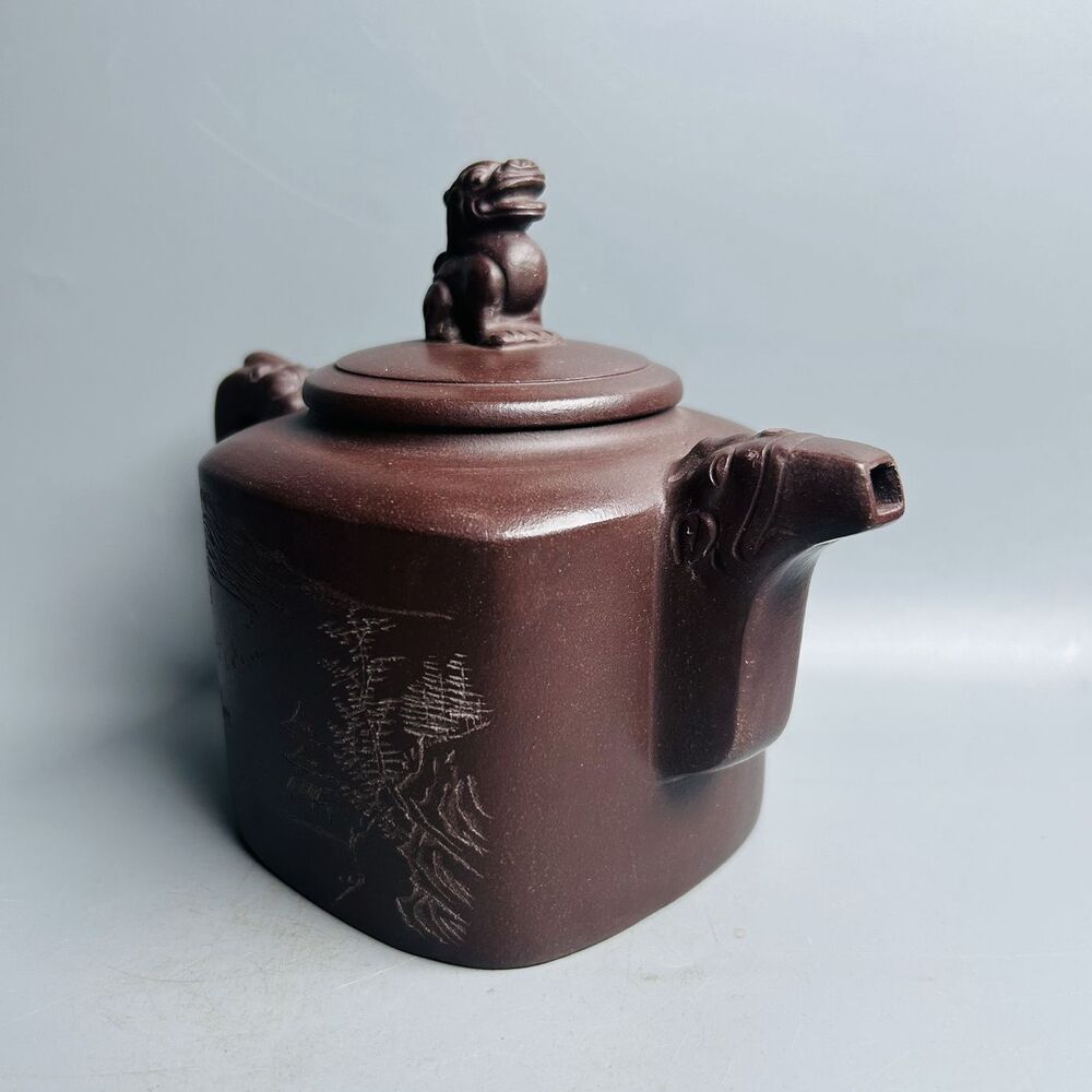 Chinese Yixing Purple Clay Teapot Tea Set Pot Zisha Ceramic Cute Decor Figurine