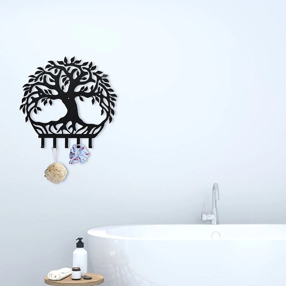 Tree Of Life Wall Mounted Key Hooks Matt Black,Mounted Key Hooks