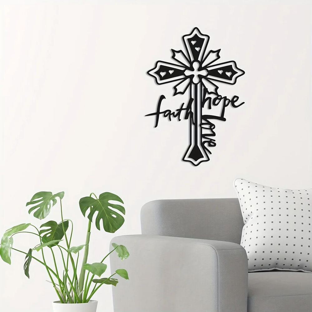 Faith Hope Love Metal Wall Art Ornaments Collection Hanging Sign
