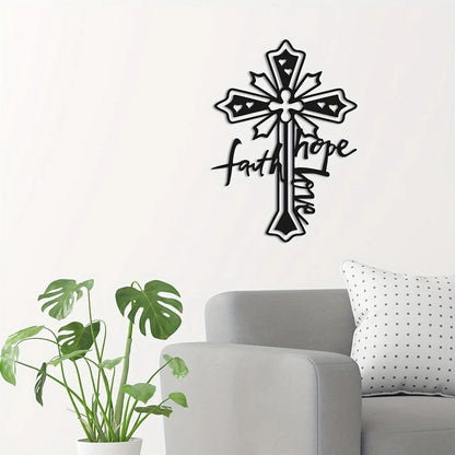 Faith Hope Love Metal Wall Art Ornaments Collection Hanging Sign
