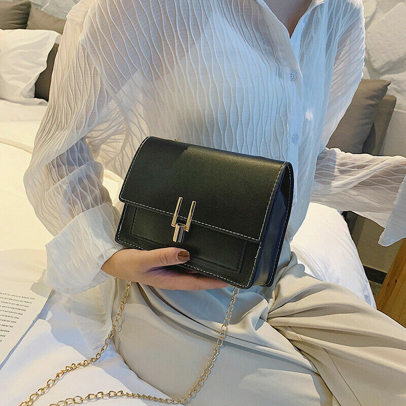 Square Bag Women's Handbag PU Leather Chain Mobile Phone Shoulder Bags