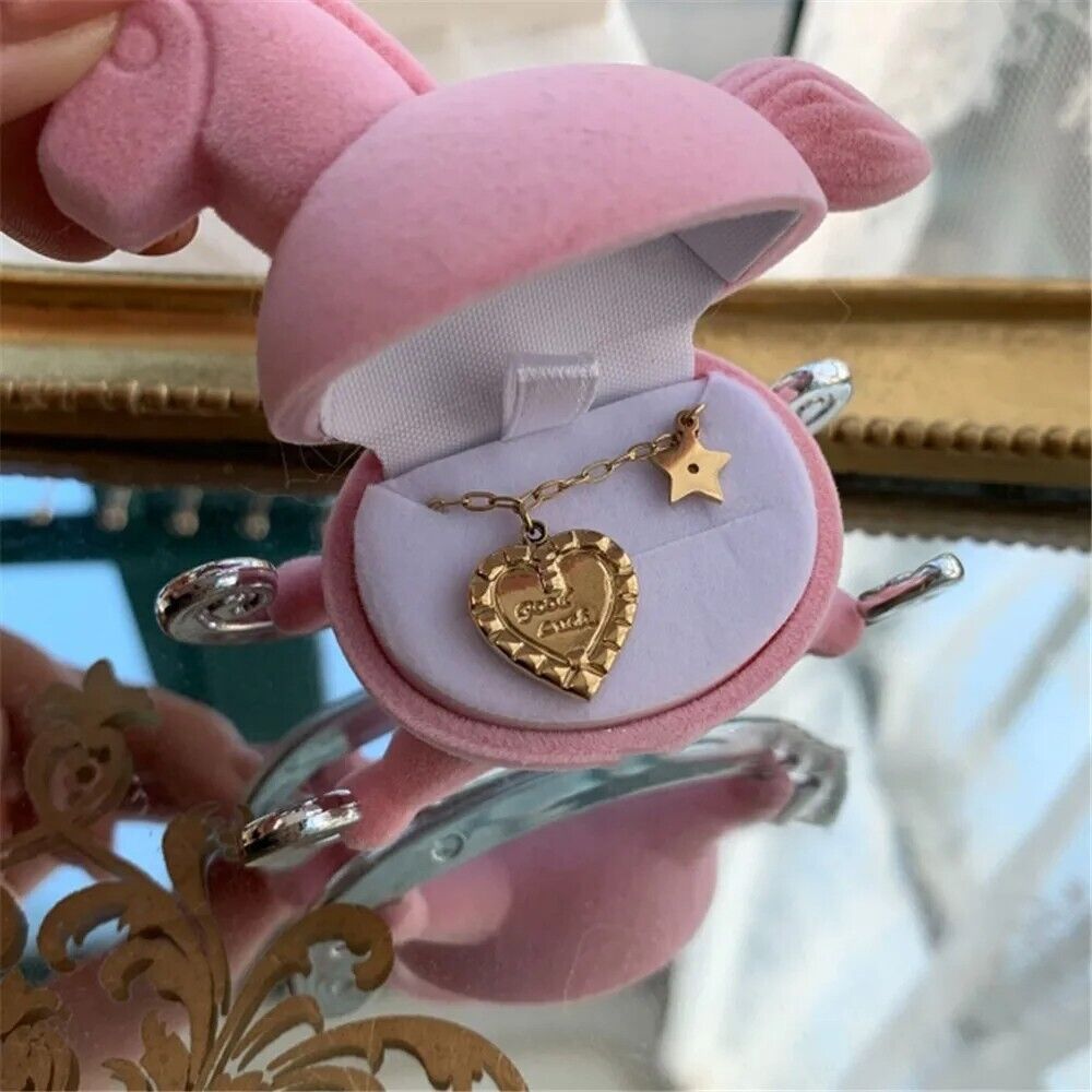 Jewelry Box Metal Ring Ear Studs Horse Shape Storage Organizer Bin 7.4x7.1x3.8cm