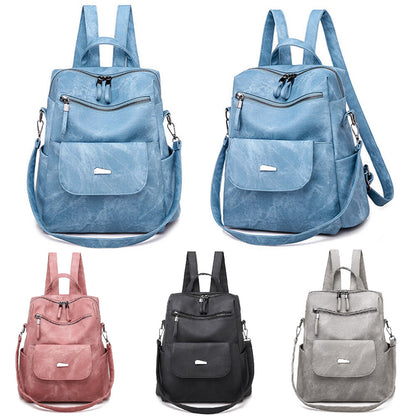 Women's PU Leather Backpack Travel Anti-theft Shoulder Bag Purse Satchel Handbag