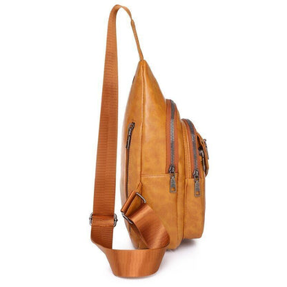 Women's Chest Pack PU Leather Shoulder Crossbody Chest Bags Women Handbags
