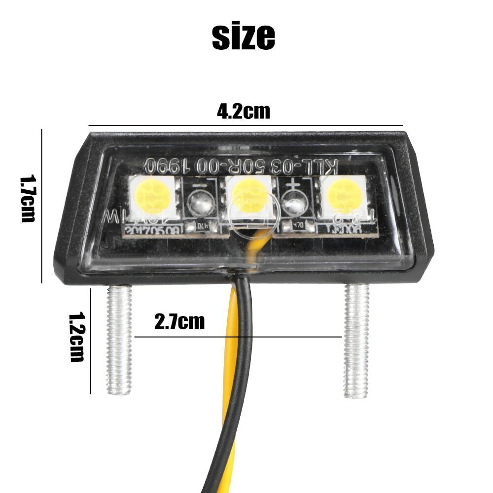 LED Mini Rear Light Motorcycle Tail Motorbike License Plate Light Car Rear Light