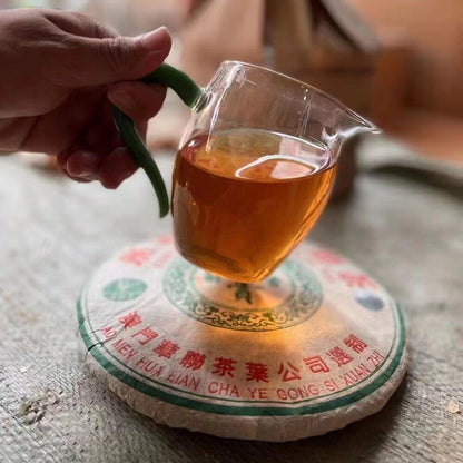 357g Yunnan Old Pu'er Raw Tea 2003 Hualian Aged Pu-erh Raw Tea Puerh Cake Tea