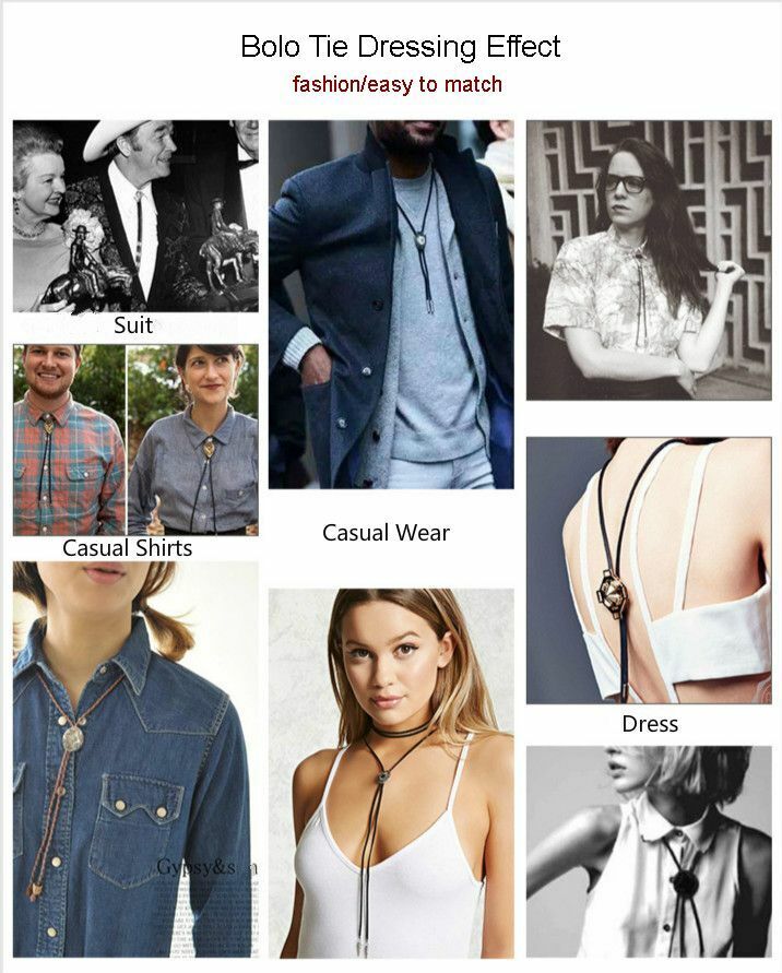 Men Lion's Head Bolo Tie Male Casual Cowboy Wear Suit Cravat Wool String Necktie