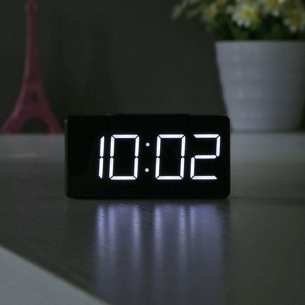 Alarm Clock LED Mini Student Electronic USB Rechargeable 100x50x30mm ABS Plastic