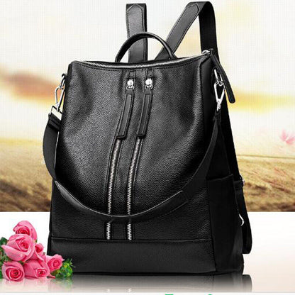 New Womens Ladies PU Leather Bagpack Shoulder Messenger Tote Travel School Bag