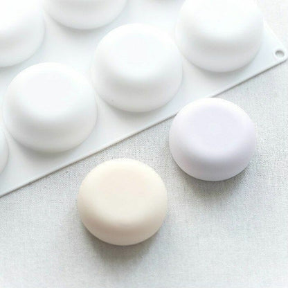 8-Hole Round Food Grade Silicone Molds Hand-Made Soap Cake Making Tools Supplies