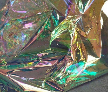 0.2mm Iridescent TPU Fabrics Laser 50x100cm PVC Plastic Film Designer Art Decors