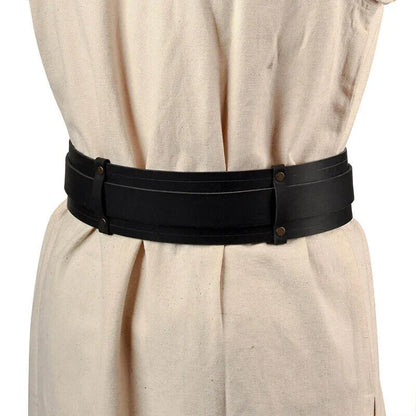 Women Belts PU Leather Vintage Knight Gothic Medieval Buckles Costume Waistbands