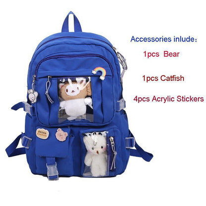 Women Backpack High School Student School Bag Girl Backpack Laptop Book