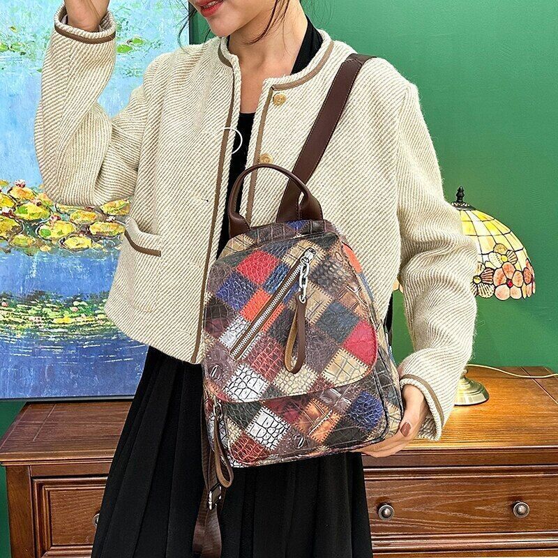 Leather Backpack Women Casual Small Ladies Travel Bag Backpack Teenage Girls
