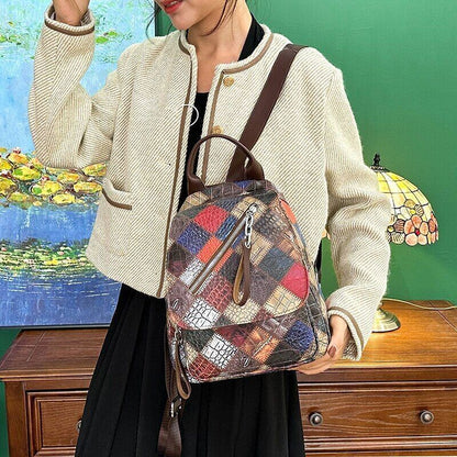 Leather Backpack Women Casual Small Ladies Travel Bag Backpack Teenage Girls