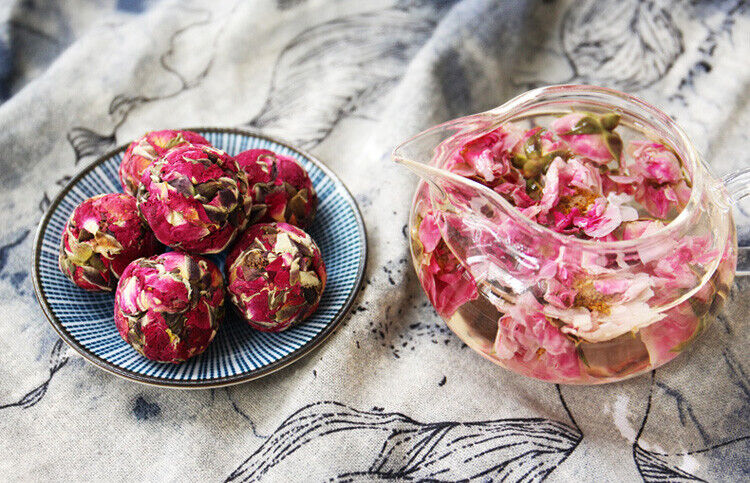 Advanced Imperial Dry Yunnan Pearl Red Rose Bud Tea * Rose Tea-