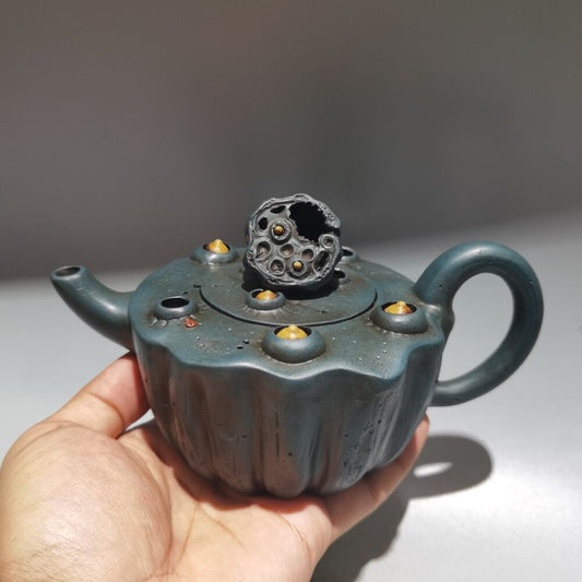 China Yixing Zisha Clay Handmade Exquisite Kung Fu Tea Set Teapot 品名：五子登科壶 低款陈鸣远