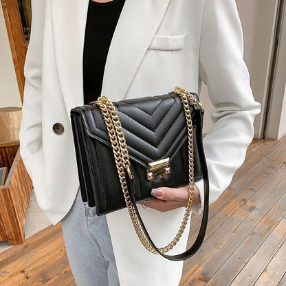 Strip Chain Shoulder Crossbody Bag Women Ladies Bag Female Handbags