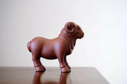 chinese yixing zisha tea pet sheep decoration DiCaoQing Clay Luck goat