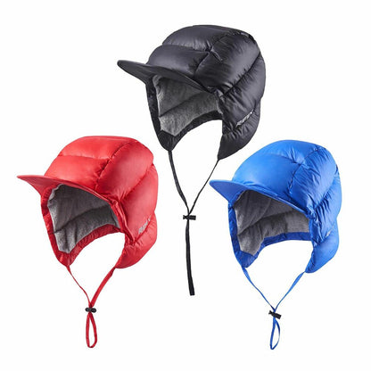 Windproof Duck Down Hat Thermal Waterproof Fleece Soft Cycling Hunting Outdoor