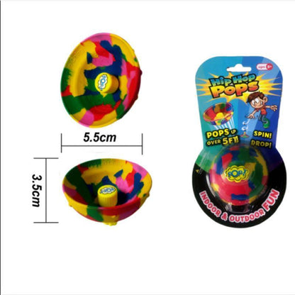2pcs Hip Hop Jump Camouflage Bounce Bowl Toy Treat Kids Birthday Party Favor Bab