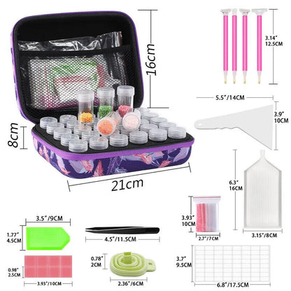 30 Bottles Diamond Painting Accessories Tools Storage Containers Bag Storage Box