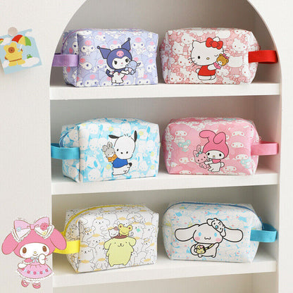 Hello Kitty Cinnamoroll My Melody Makeup Bag Cosmetic Case Travel Storage Tote A