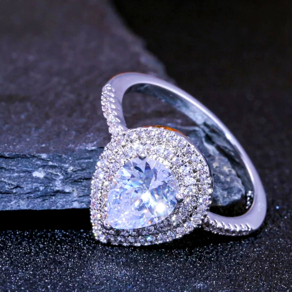 Anillo De Acero Inoxidable Para Mujer Woman Boda Fiesta Sortija De Gift Jewelry