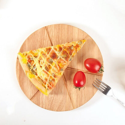 Cutting Boards Round Pizza Pan Tray Serving Cake Plate Bread Paddle 16X16cm Wood
