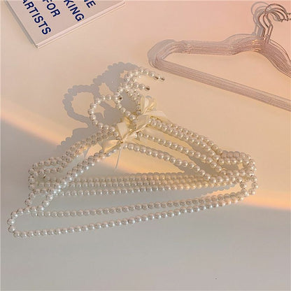 Clothes Hangers Glittering Powder Transparent Pearl Skirt Rack Plastic 40x23.5cm