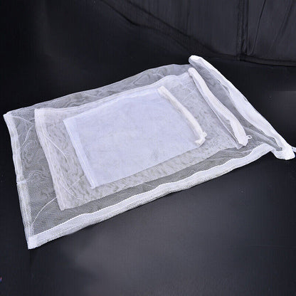 5X Aquarium Filter Material Net Bags Filter Bag Protective Net Cover With Zipper