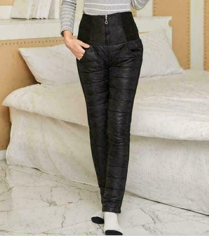 Women Winter Sweet Fashion Pant Outwear Duck Down Puffer Warm Long Trousers New