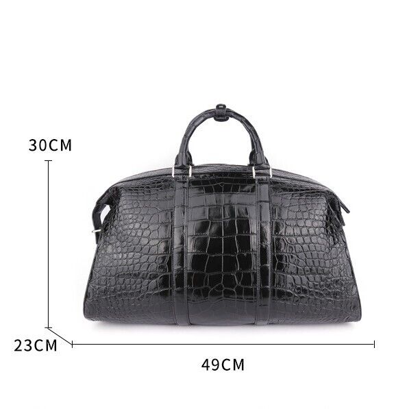 Real Alligator Crocodile Belly Skin Business Briefcase Shoulder Handbag Travel