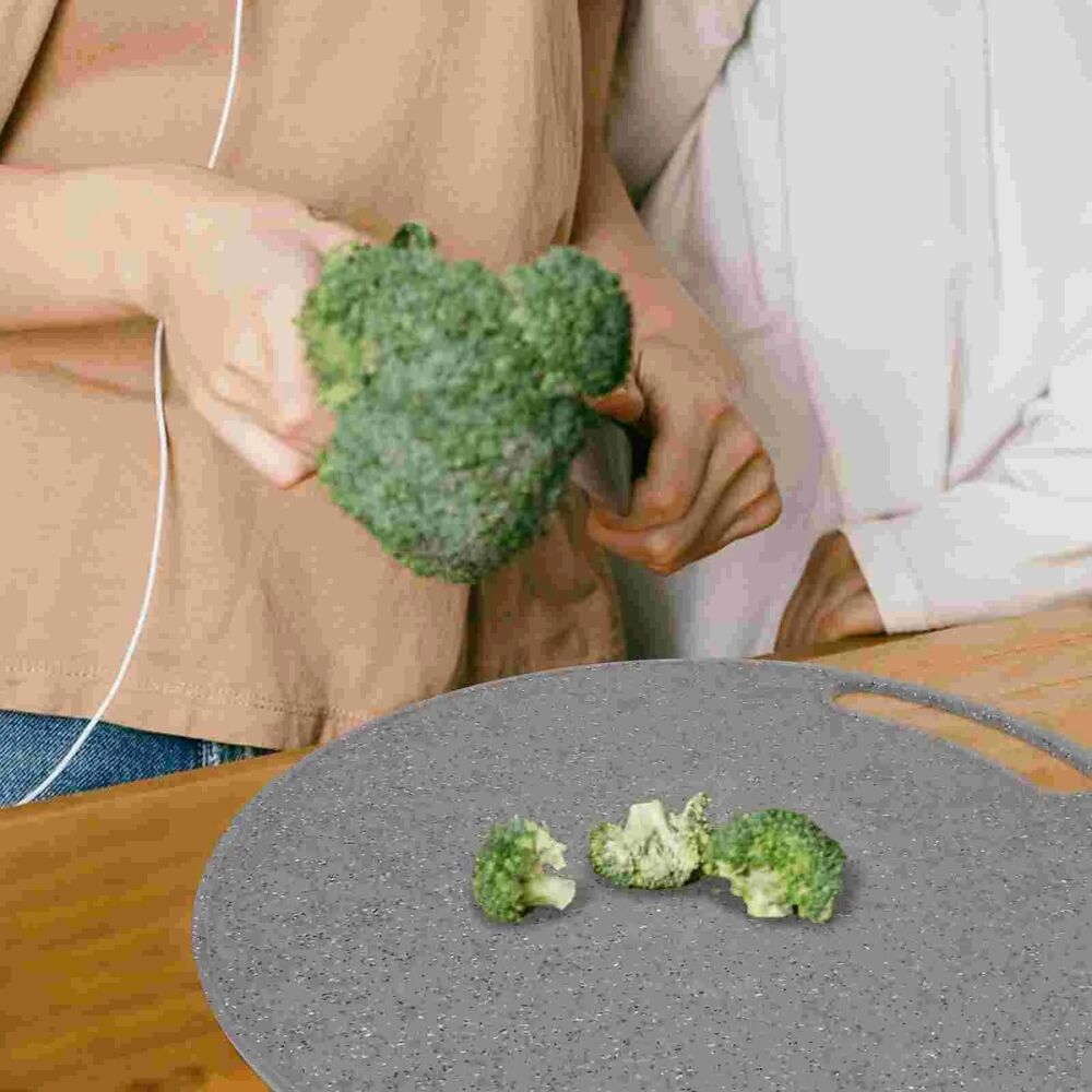 Chopping Block PP Kitchen Fruit Vegetable Cutting Board Round Marble 31x31x0.5cm