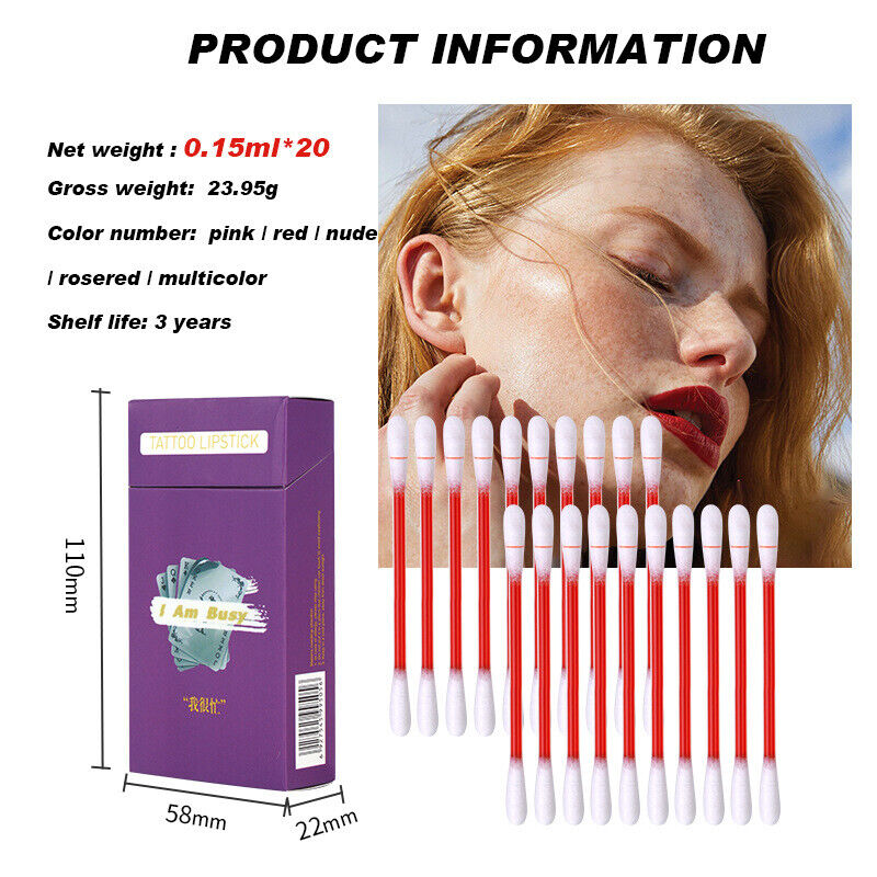 Cotton Swab Lip Glaze Lip Dye Liquid Disposable Liquid Lipstick