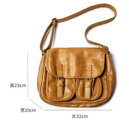 Top PU Leather Women's Sling Shoulder/Messenger Bag, Retro Leather Crossbody Bag
