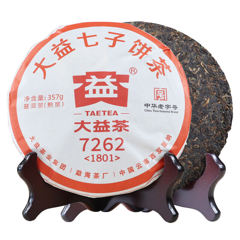 China TAETEA Dayi Ripe Puerh 7262 Classic Pu'er Tea Organic Black Tea 357g