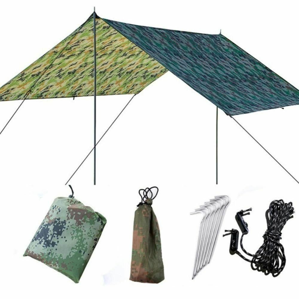 3*3M Hammock Waterproof Rain Fly Tent Portable Sun Shelter UV Protection 750 g