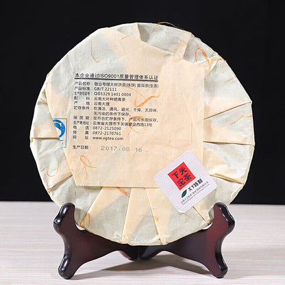 2017 Yiwu Green Big Tree XY Xiaguan Pu-erh Yunnan Pu'er Iron Tea Cake Raw 357G