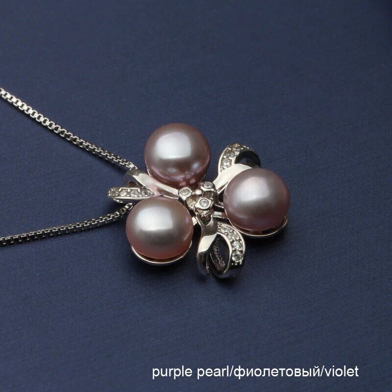 Pearl Freshwater Pendant 925 Silver Necklace Pendants Chain Jewelry Accessories