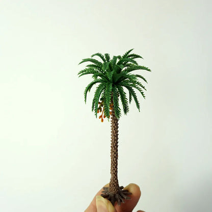 Coconut Palm Model Trees 10Pcs Plastic Scale DIY Park Rainforest Scenery Diorama
