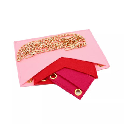 Felt Organizer Insert Golden Chain Crossbody Bag Accessories Envelope Bags 3 PCS