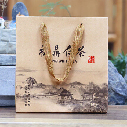 300g Chinese White Tea Cake Health Care High Mountain Fuding White Tea Gift Box