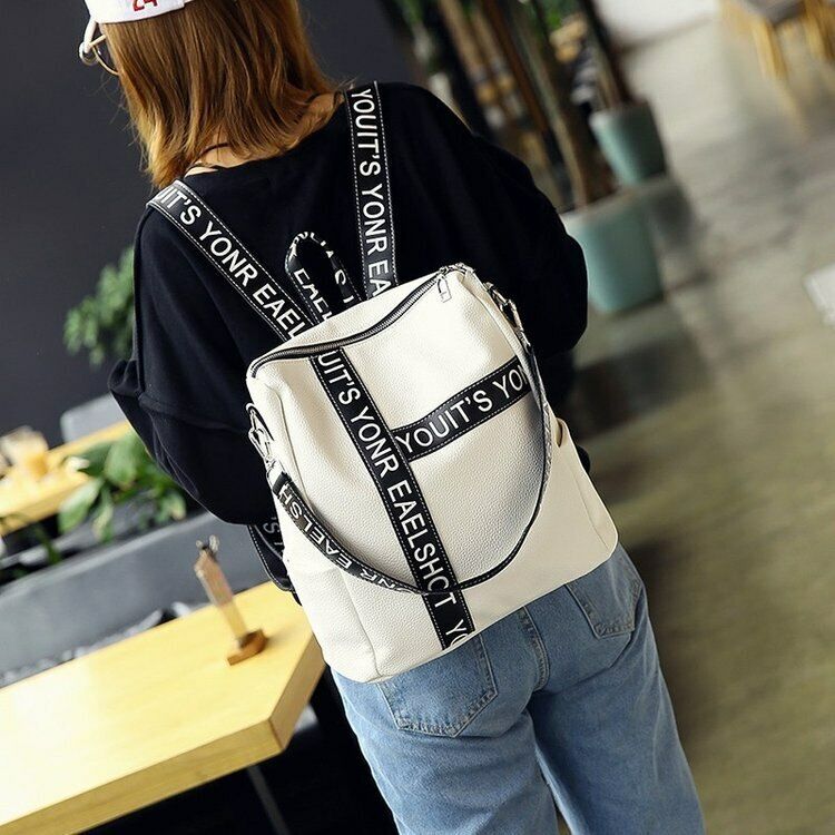 Female School Bag Girl's Backpack Casual Letter Travel Backpack Daily Campus Bag