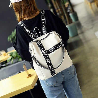 Female School Bag Girl's Backpack Casual Letter Travel Backpack Daily Campus Bag